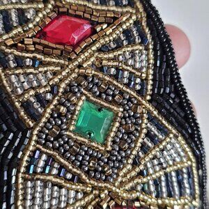 Vintage Beaded Henry Birks Satin Belt